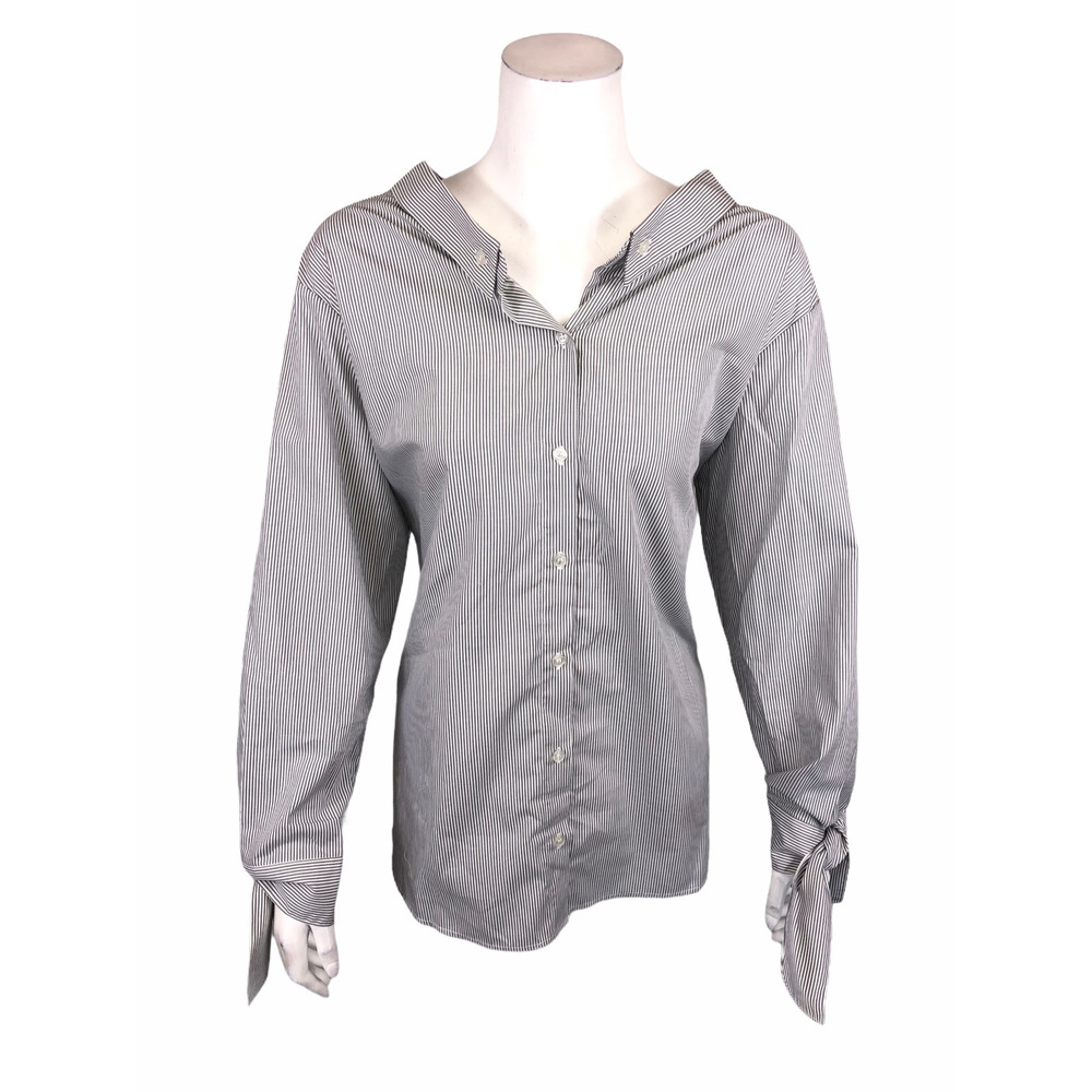 Attitudes by Renee Woven Elastic Back Wrinkle Resistant Shirt Top Grey Size 12
